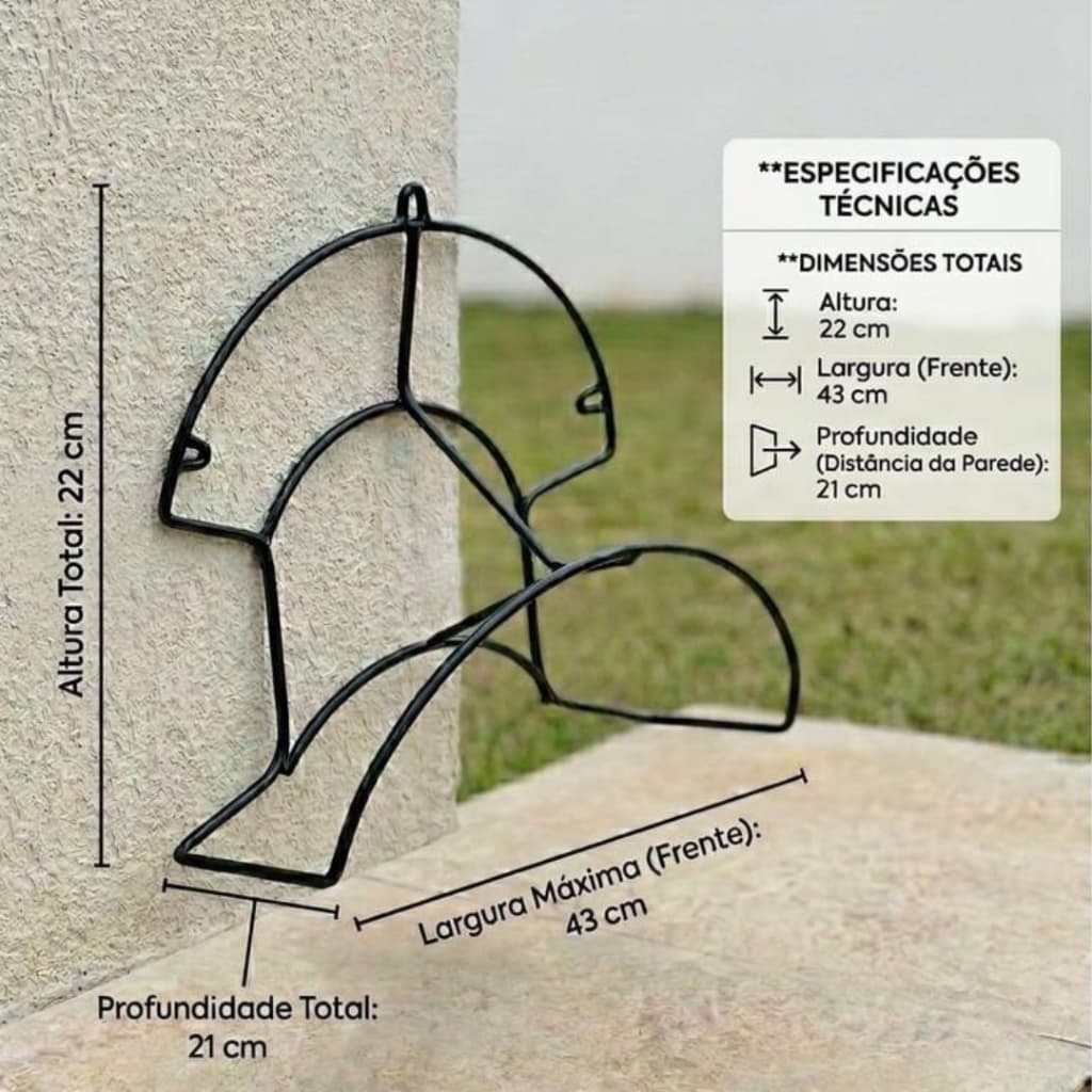 Suporte Para Mangueira de Parede Enrolador Multiuso em Aço Reforçado