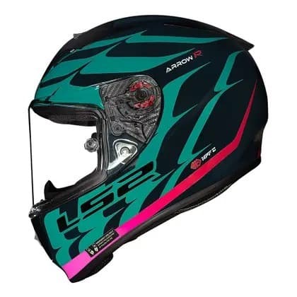 Capacete Tricomposto LS2 FF323 Arrow R Flames Azul e Vermelho Brilhante