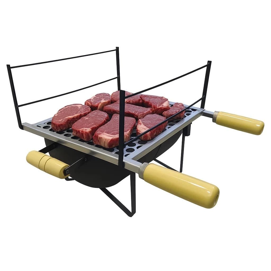 Churrasqueira Pequena Portátil De Mesa Com Grelha A Carvão