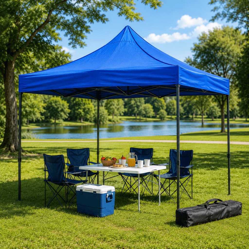 Tenda Gazebo 3x3 M Barraca Safonada Eventos Praia Camping C/Bolsa Eventos Articulada