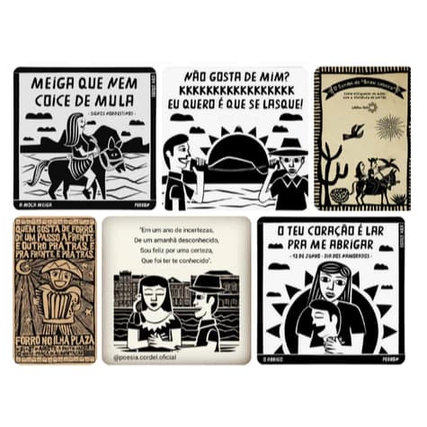 Kit 20 Quadros Decorativo Frases Nordestina Decoração Nordeste