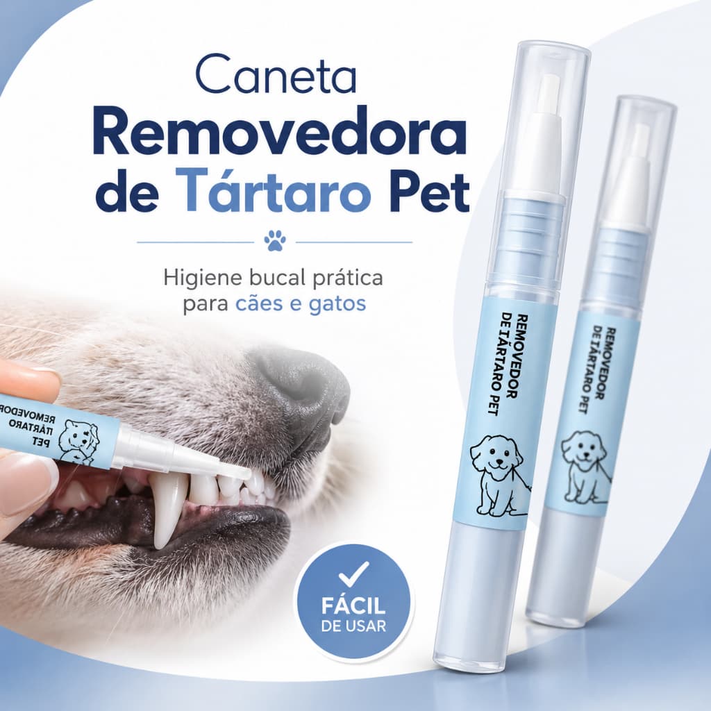 Caneta Escova de Dentes para Animais de Estimação Kit de Clareamento e Limpeza de Dentes de Cão/Gato para Hálito Fresco