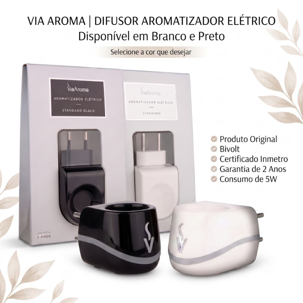 Difusor Aromatizador Elétrico de Ambiente Standard Via Aroma Bivolt
