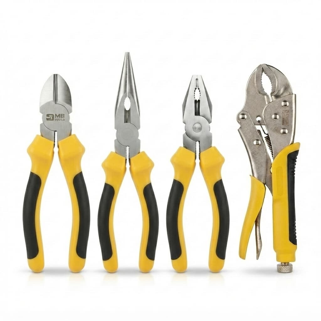 Kit Profissional 4 Alicates Universal Corte Bico E Pressão