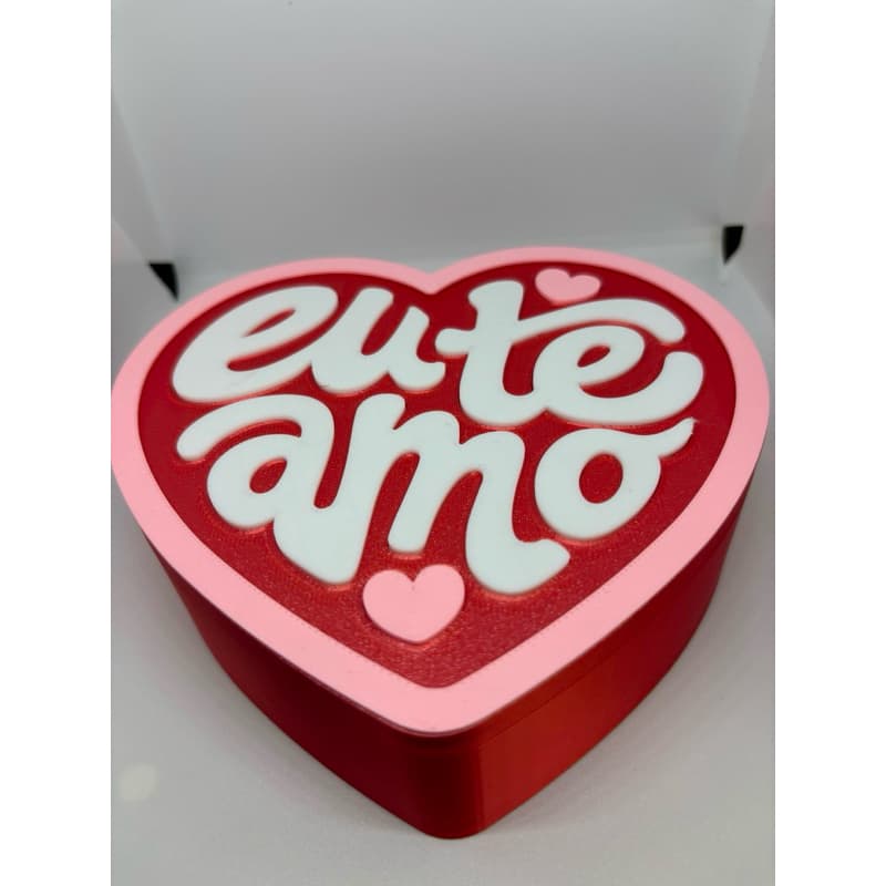 Caixa Coração Eu Te Amo com Tampa Personalizada | Porta Joias, Doces e Presente