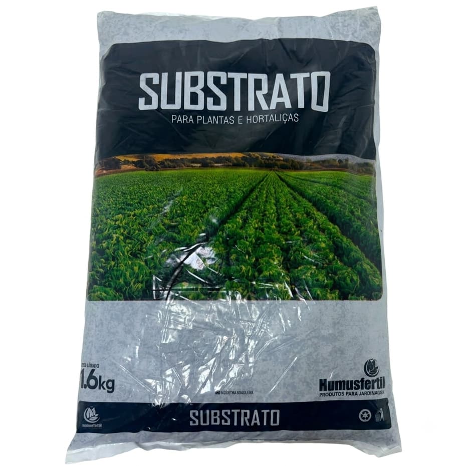 Substrato para Plantas e Hortaliças 1,6kg Adubo Fertilizante Com Casca de Pinus e Vermiculita