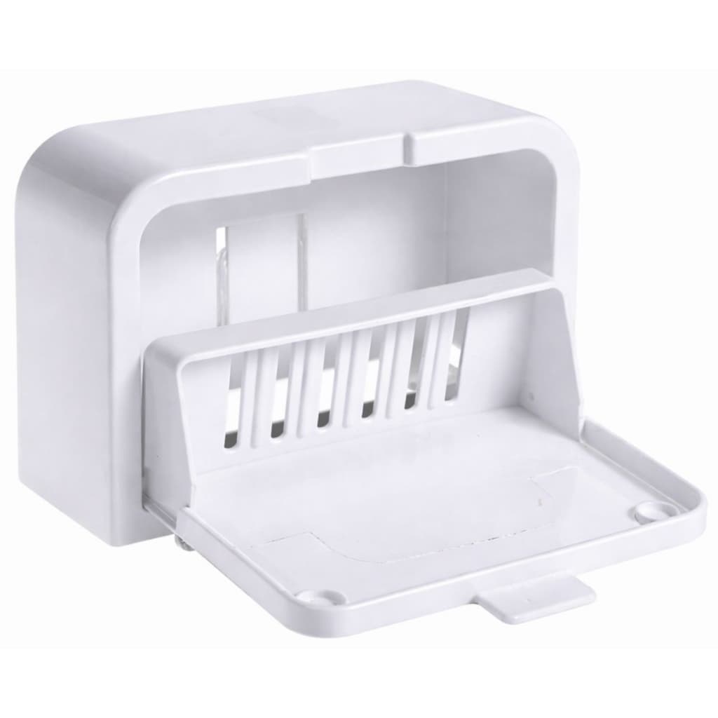 Suporte Para Sabonete Sabão C/ Tampa Adesivo Banheiro Branco Dello