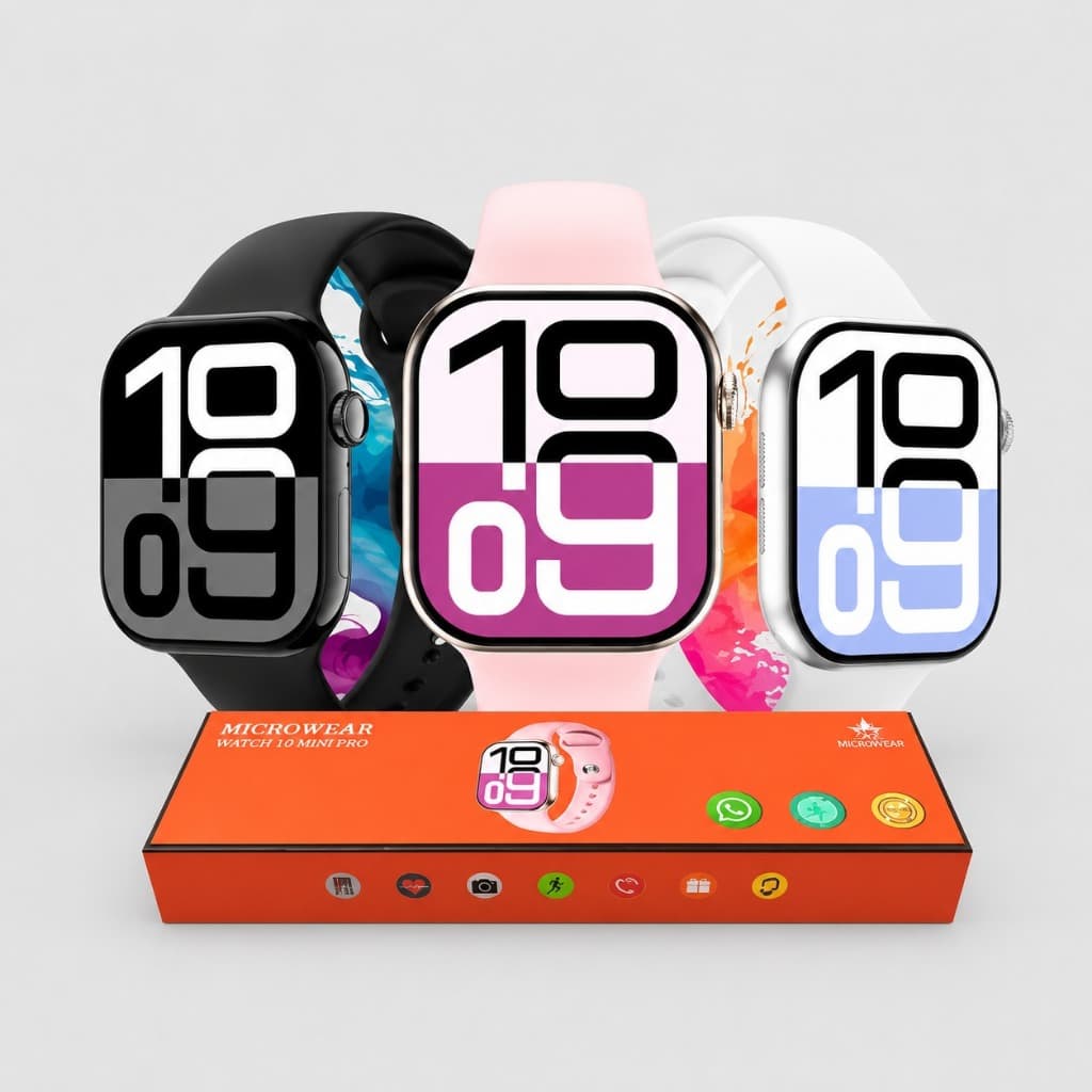 Smartwatch WATCH 10 Mini Pro 42mm Microwear 2 Pulseiras