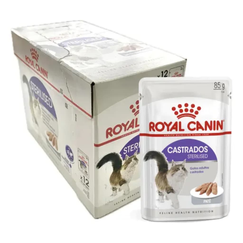 Kit 12 Sachês Royal Canin Sterilised Patê Gatos 85g