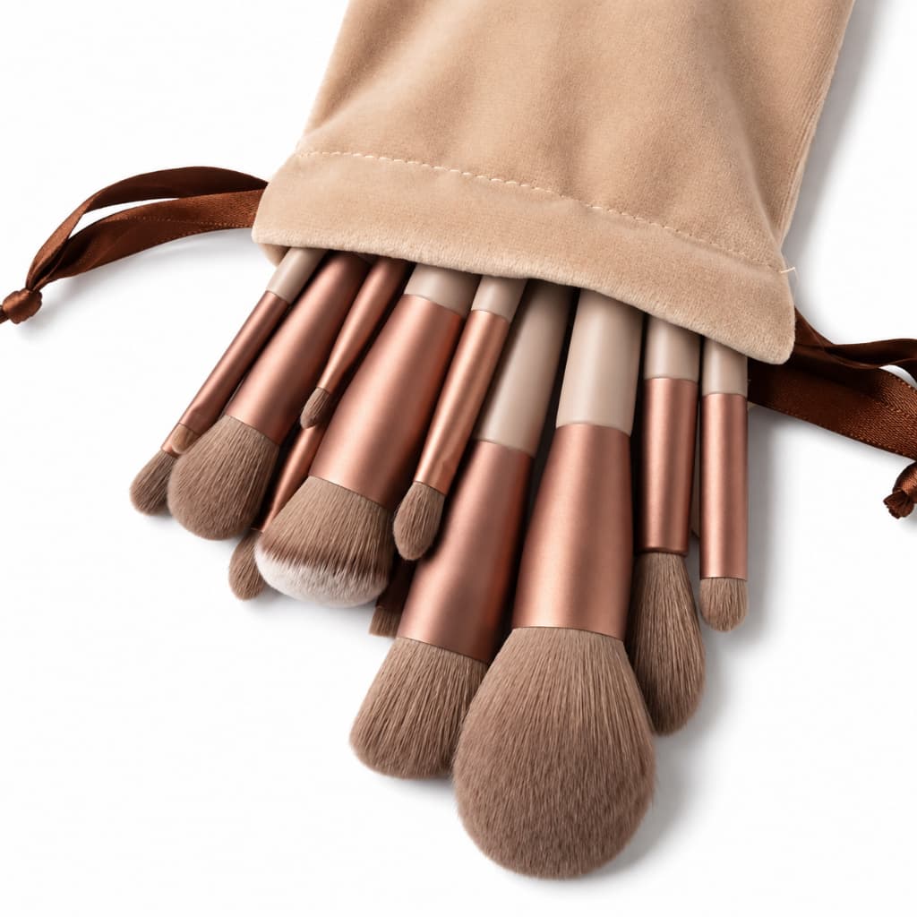 Novo conjunto de pincéis de maquiagem Kabuki de 13 peças - Boa qualidade