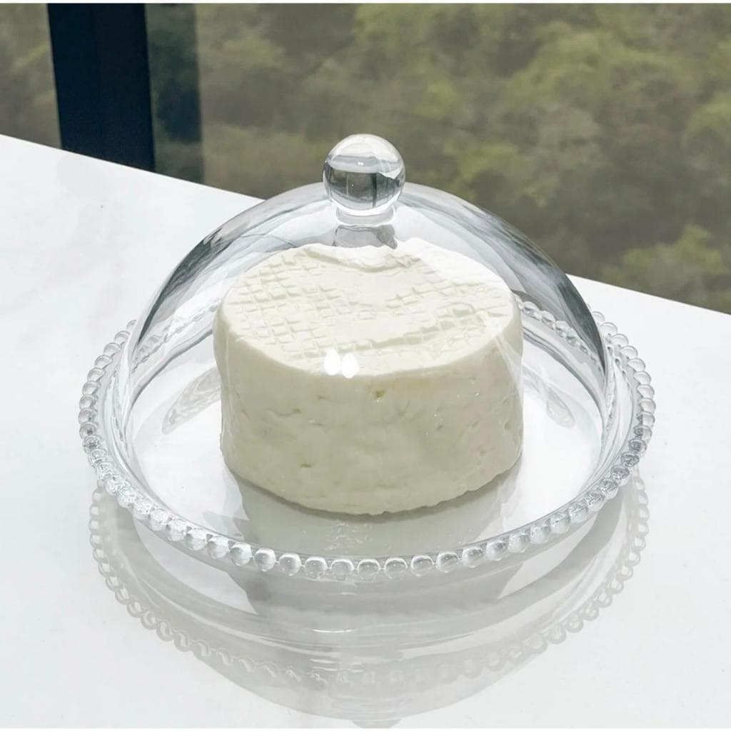Queijeira de Vidro Resistente Grande Com Tampa Porta Queijo Wolff