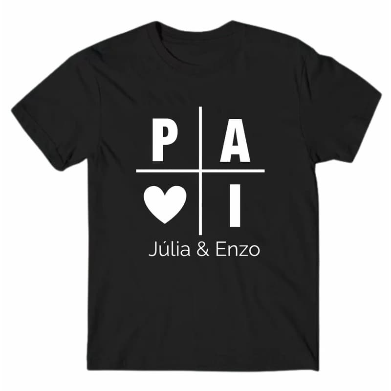 Camisa Masculina  Dia Dos Pais Personalizada Com Nome Dos Filhos Um Presente Especial Com Uma Camisa masculina algodão