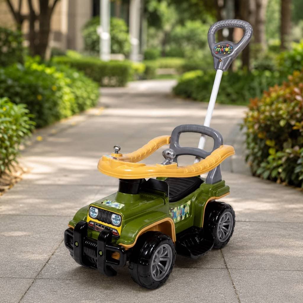 Carrinho Infantil Passeio Com Alca Empurrador Estilo Militar Colorido