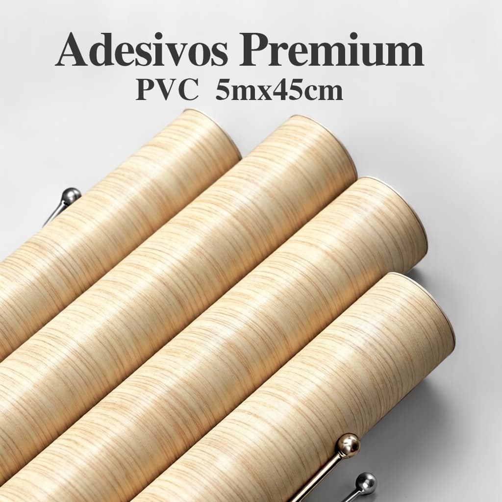 Papel de Parede Adesivo Madeira Clara 45cm×5m Impermeável Autoadesivo para Sala Quarto Cozinha Móveis