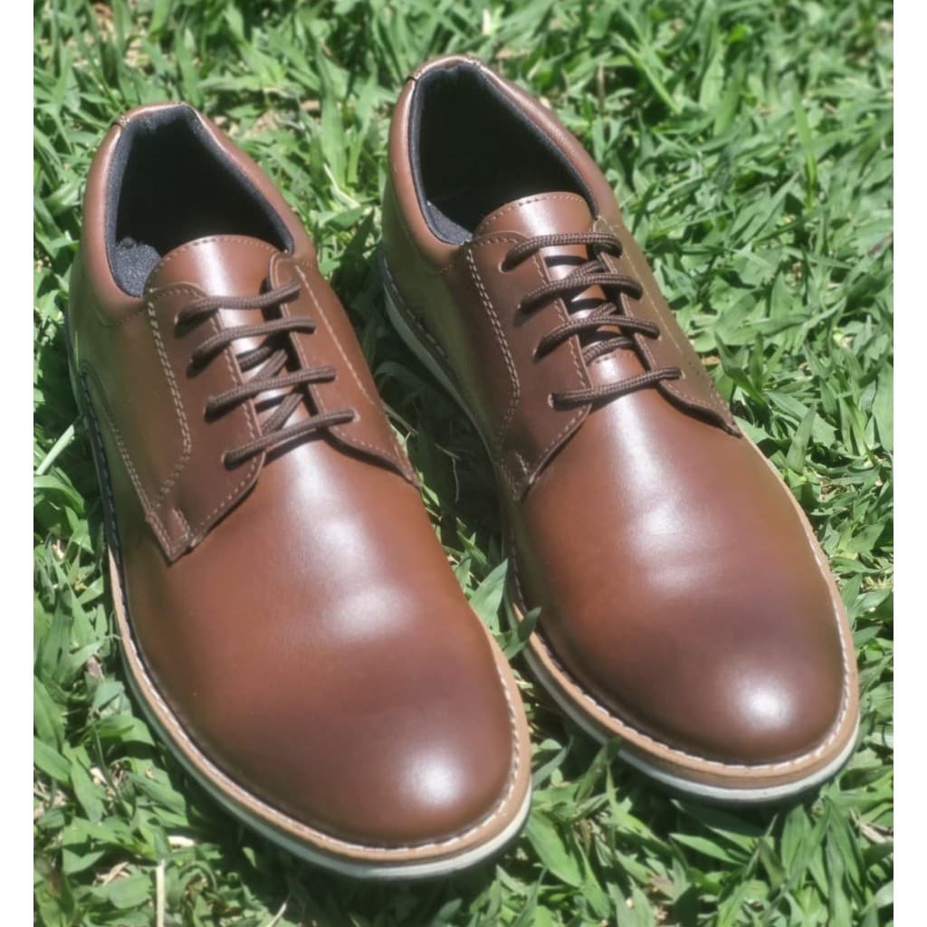 Sapato Oxford Masculino Social Derby Elegância Esporte Fino Confortavel Macio Marrom