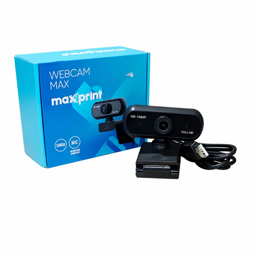 WEBCAM 1080P USB2.0 PRETO MAXPRINT