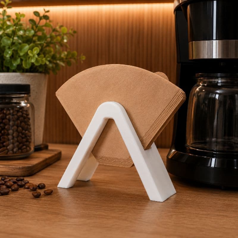 Suporte Porta Filtro de Café Coador de Papel Organizador Minimalista Moderno Para Cantinho do Café Cozinha Elegante