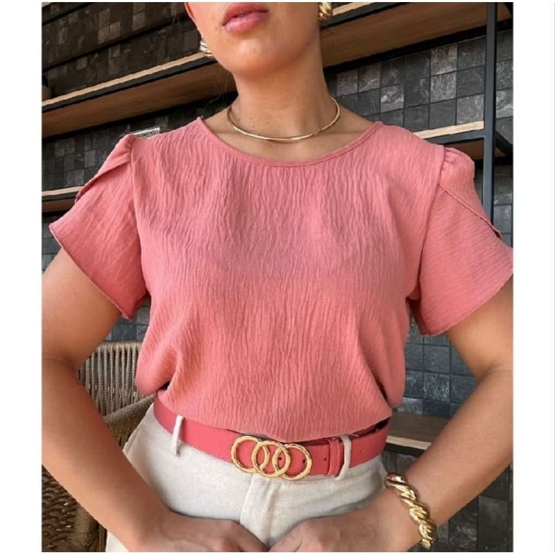 Blusa Feminina Duna Manga Princesa Blusinha Social Básica Ciganinha Moda Evangélica Trabalhar Tendência