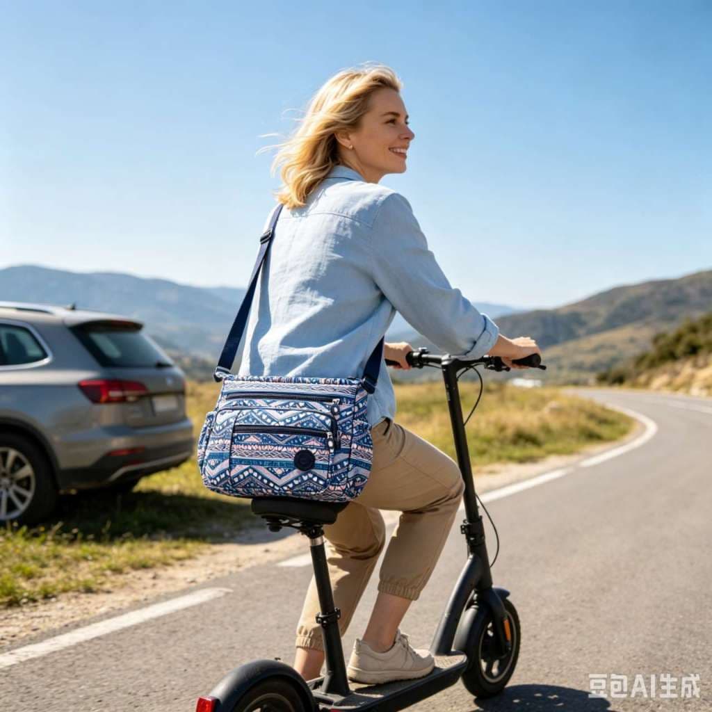 Bolsa Feminina Transversal Impermeável Nylon Tiracolo Boa Qualidade Compacto Múltiplos Bolsos