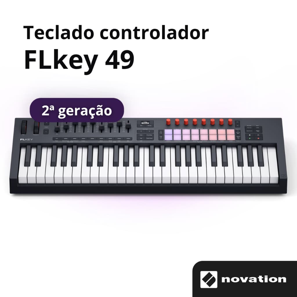 Teclado Controlador FlKey 2 49 Teclas Novation Teclado Controlador Midi Teclado Controlador Usb