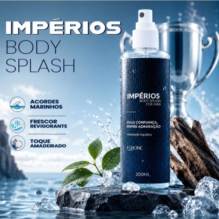 Body Splash Masculino Impérios BodyMan Perfume Amadeirado Áquatico