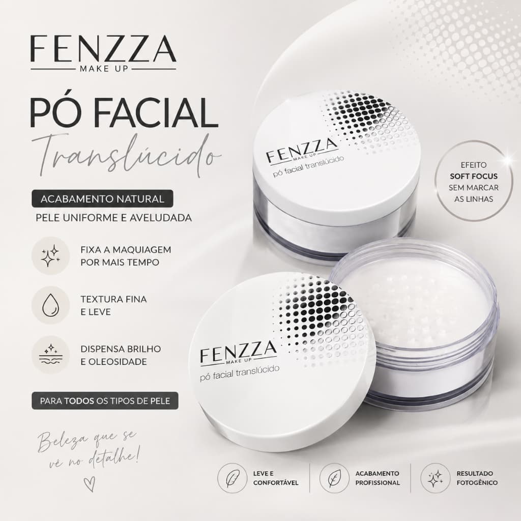 Fenzza Pó Solto Facial Translucido Não Estoura No Flash FZ34015