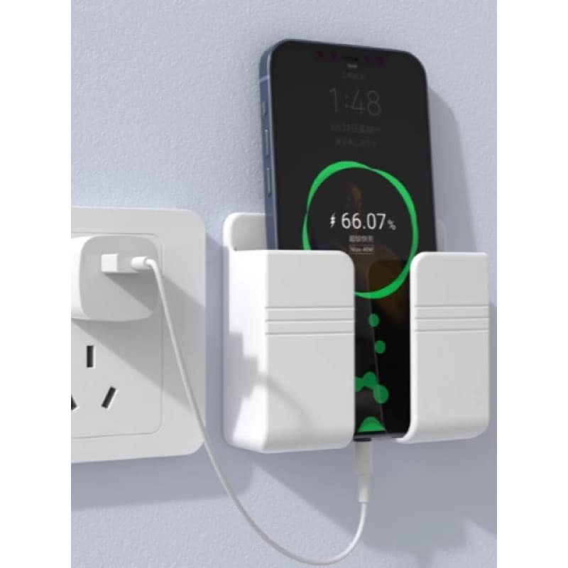 Suporte de Parede para Carregamento de Celular | Organizador em PLA | Acompanha Fita Banana | Impressão 3D