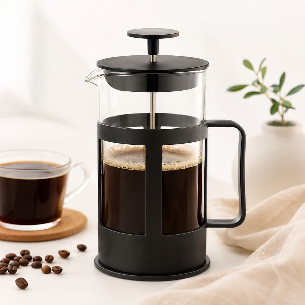 Cafeteira Prensa Francesa Vidro 350ml Café Leite Cremoso Cremeira 350ml