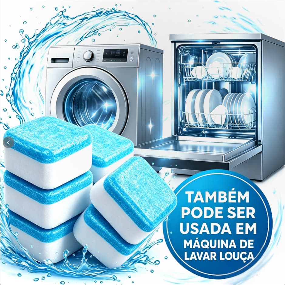 5/10/12pcs Limpador Pastilha de máquina de lavar roupa, comprimido efervescente sólido para remover manchas