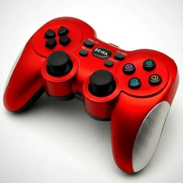 Controle Joystick Sem Fio Seisatek Seisa Sj-819 Vermelho