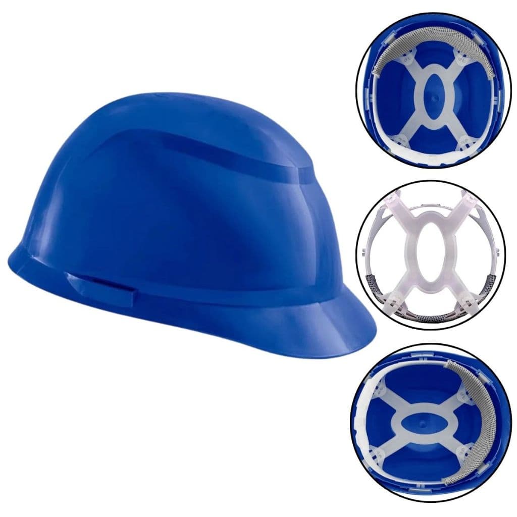 Capacete Azul Segurança Obra Proteção Epi Classe E