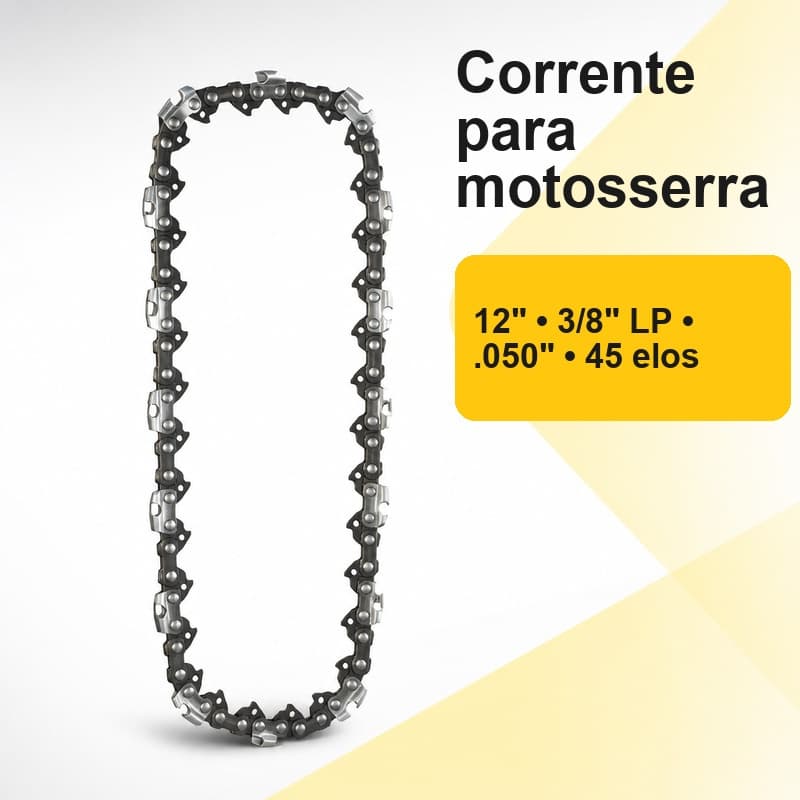 Corrente para Motosserra para Sabre de 12" com Calibre .050" e 45 Elos BOMVINK BOM-5624
