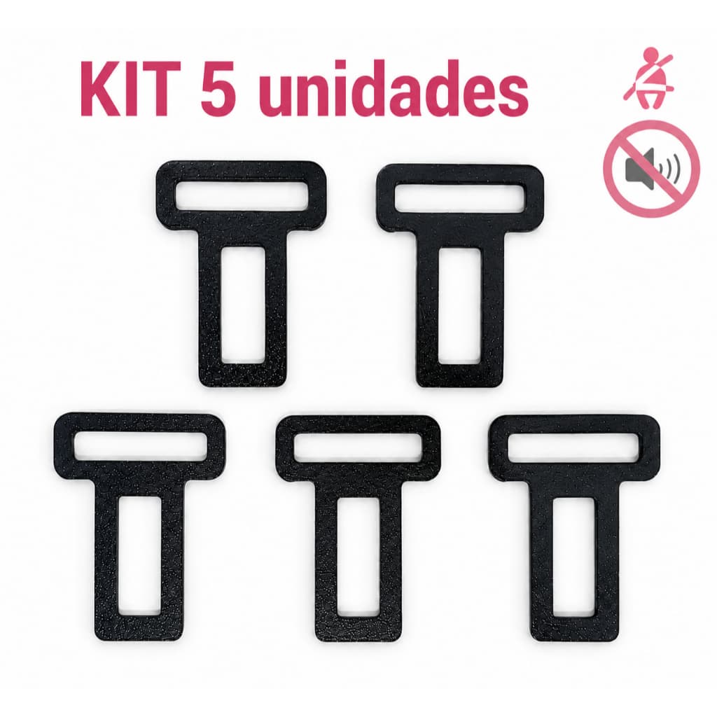 Kit Fivela Cinto Lingueta Clip Cinto de Segurança Anti BIP Alarme Cinto Universal Carro Engate Fecho