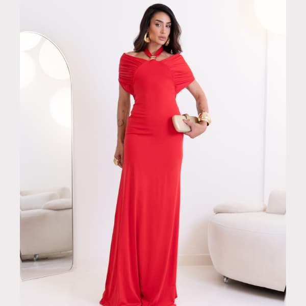 Vestido Longo de Festa Elegante Feminino – Sofisticação, Conforto e Caimento Impecável