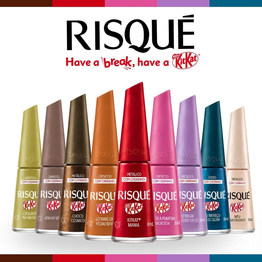 Lançamento Esmalte Risqué KitKat Nova Coleção Com Cheirinho de Chocolate Esmalte Atacado