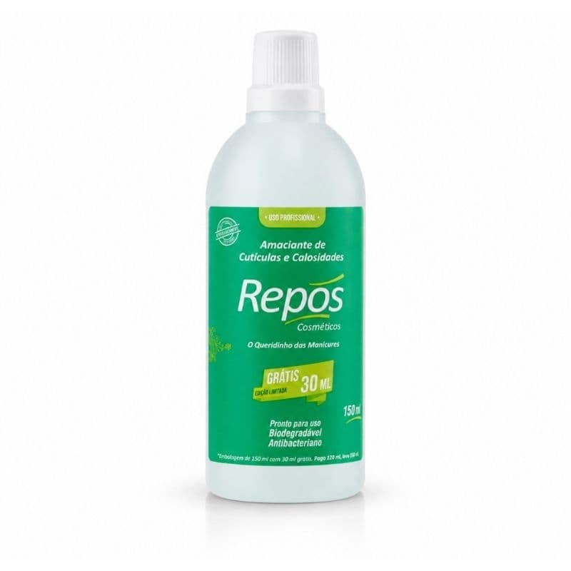 Amaciante Cutículas e Calosidades Repos 150ml Leve 150 Pague 120 Promocional Acelerador Cuticulagem Uso Profissional
