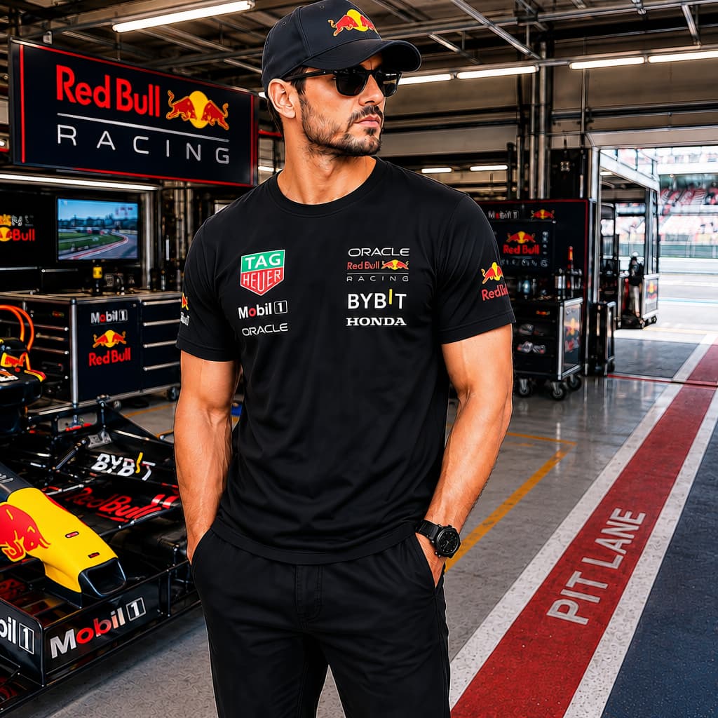 Camisa F1 Red Bull Azul Formula 1 Camiseta Max Verstappen