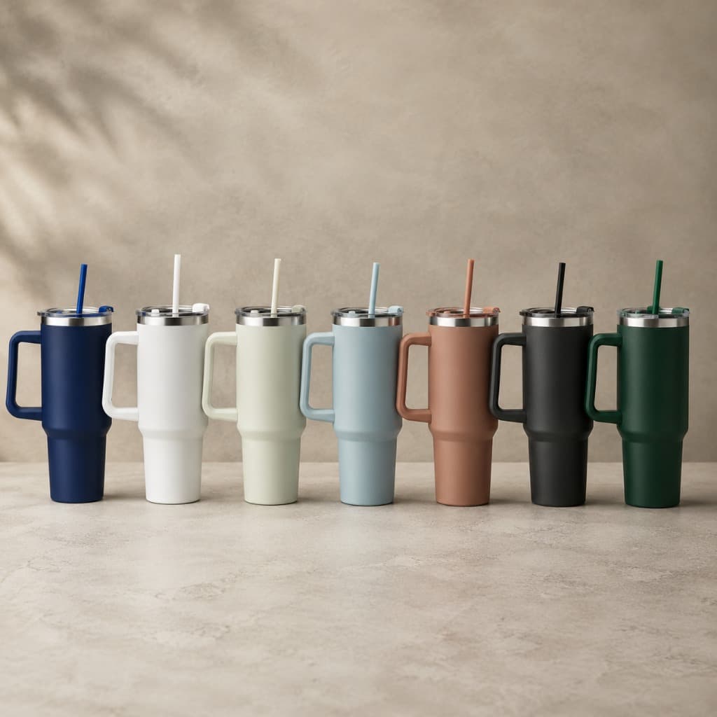 Garrafa Térmica de Água 1300 ml Parede Dupla Inox com Canudo e Tampa Conserva Bebidas Quentes e Geladas