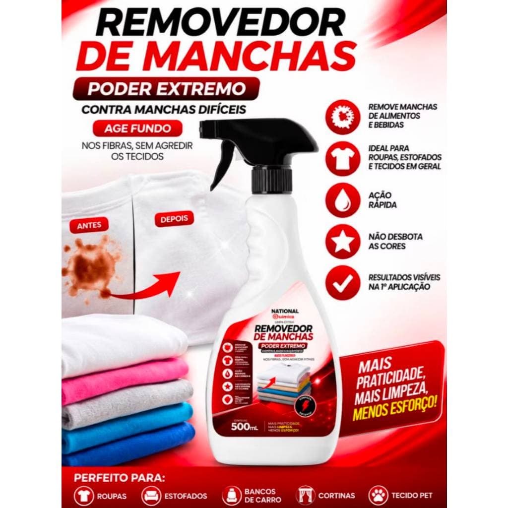 Spray Limpa Estofados E Tapetes Tira Manchas Poderoso 500ml