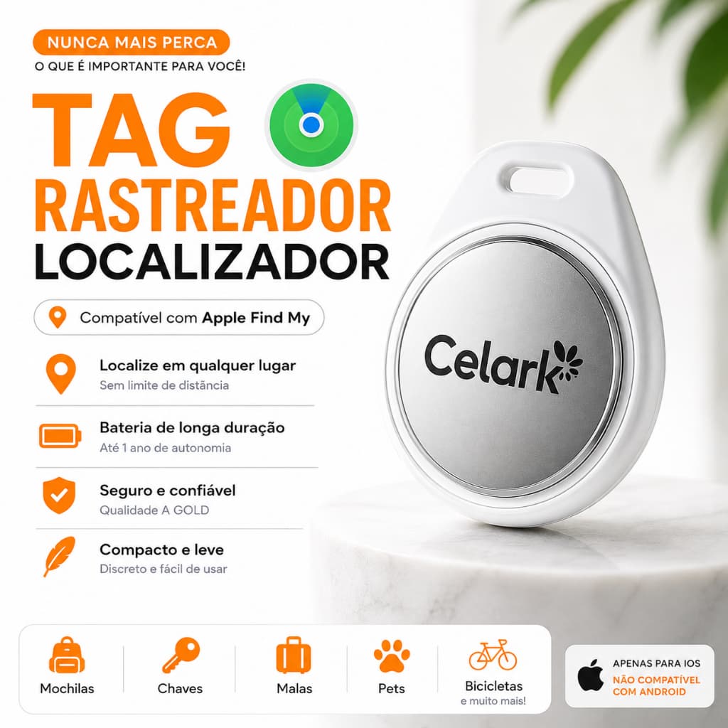 Air Tag Rastreador GPS Localizador Inteligente Smart (App Buscar IOS Apple) Bluetooth Anti Perda Alerta Sonoro