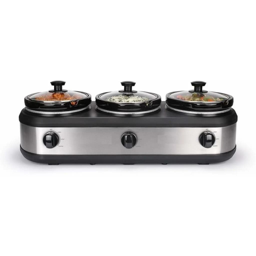 Buffet Elétrico 110VOLTS  3 Cubas  - Mantém a Comida Quente sem Água  110Volts