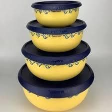 Kit Tupperware Arabesco Amarelo Kit Completo Original Potes para Cozinha
