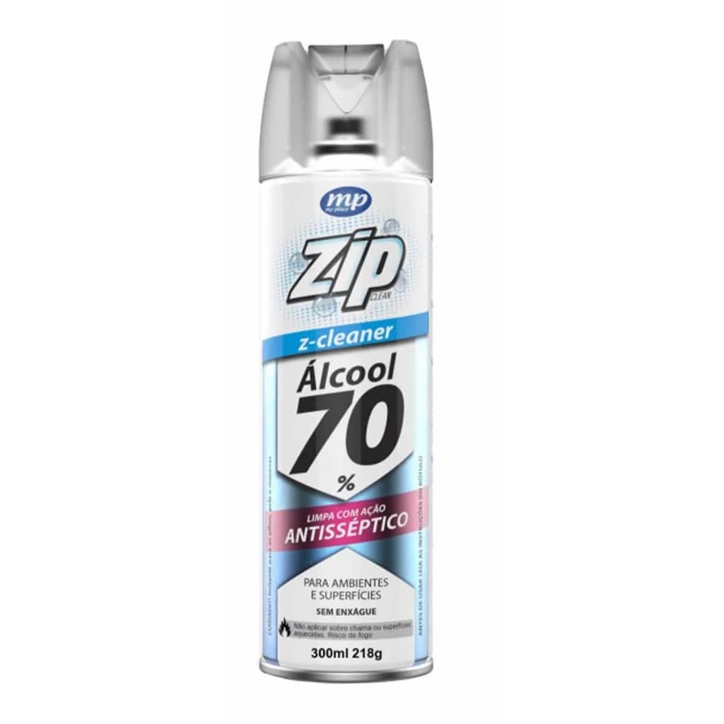 PRODUTO DE LIMPEZA E HIGIENIZAÇÃO ZIP 300ML SPRAY (ALCOOL)