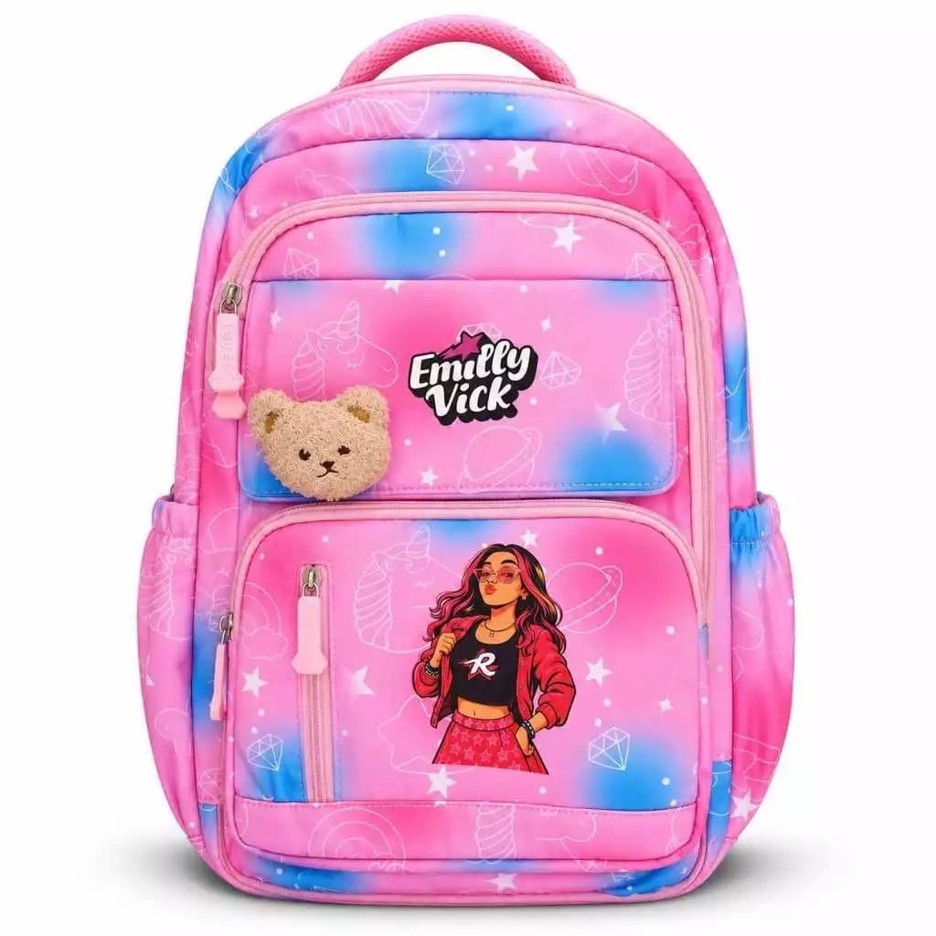 Mochila Escolar Emily vick Infantil e juvenil Abre 180º confortável Impermeável