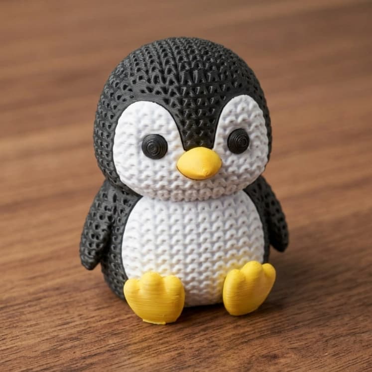 Pinguim Decorativo 3D - Miniatura Fofa para Decoração