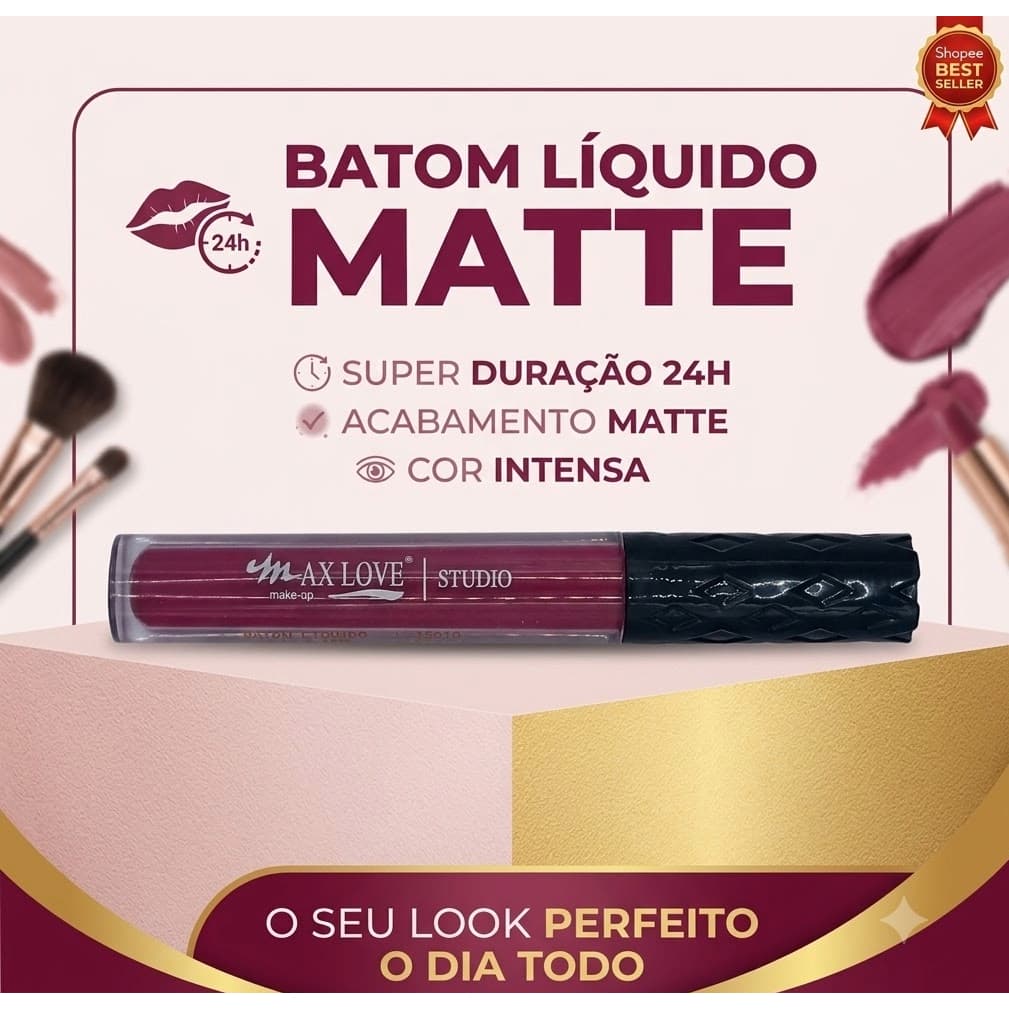 Batom líquido Matte  24 horas Max Love