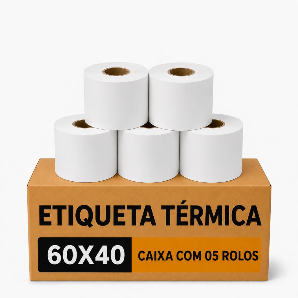 Etiqueta 60x40 Térmica para Balança - Caixa com 05 Rolos