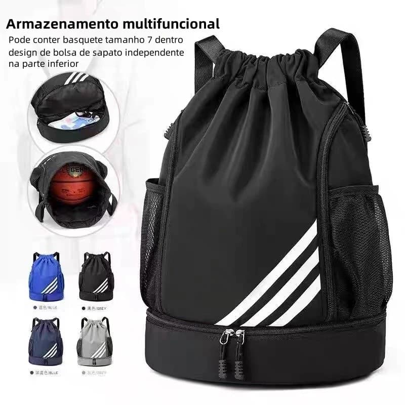 Mochila Esportiva Impermeável Grande Academia Viagem Masculina Compartimento Tênis Organizador