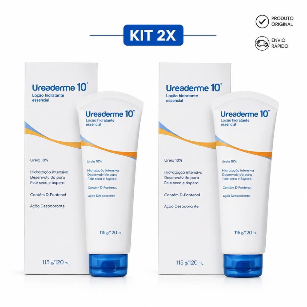 Ureaderm 10 Kit 2x Loção Hidratante Ureia 10% 120ml Pele Seca Áspera Hidratação Intensiva Nutriex