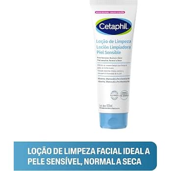 LOÇÃO DE LIMPEZA FACIAL CETAPHIL PELE SENSÍVEL NORMAL A SECA 100ML